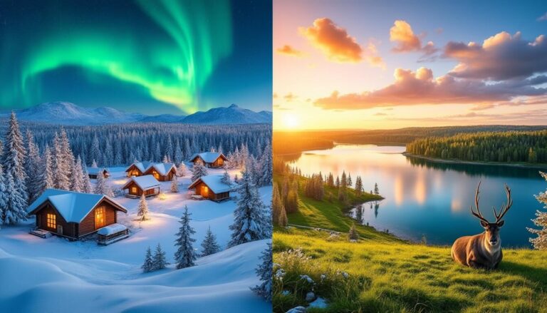 Découvrez le climat en Laponie et les meilleures périodes pour partir afin de profiter pleinement des paysages enneigés, des aurores boréales et des activités hivernales. Planifiez votre voyage idéal en Laponie !