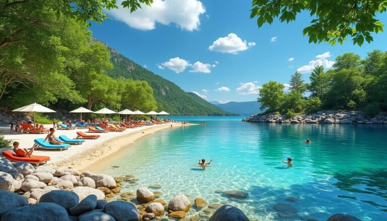 Découvrez la plage de Clairvaux-les-Lacs, un écrin de nature au bord du lac de Clairvaux. Profitez d'activités aquatiques, de moments de détente et d'une ambiance conviviale au cœur des paysages magnifiques du Jura.