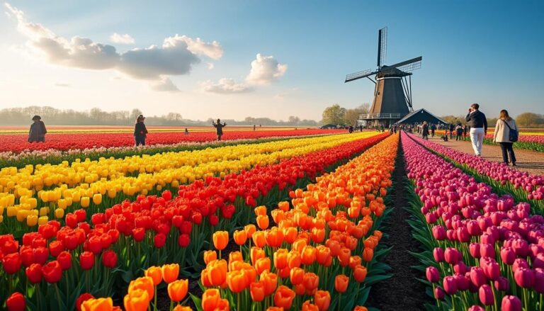 Découvrez les meilleurs endroits pour admirer les magnifiques champs de tulipes aux Pays-Bas et apprenez quelle est la période idéale pour profiter de ce spectacle coloré. Préparez votre visite pour une expérience inoubliable au cœur des jardins floraux néerlandais.