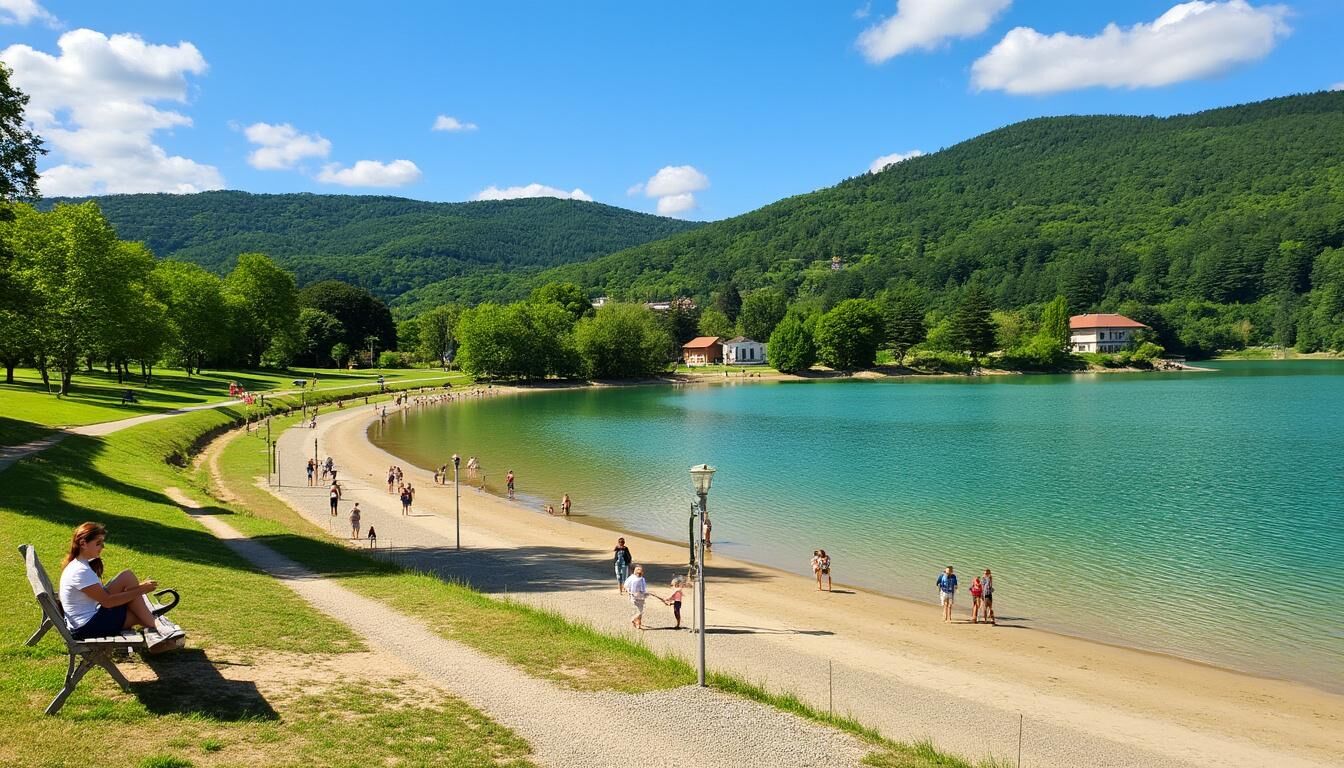 Découvrez la magnifique plage de Clairvaux-les-Lacs, un endroit idyllique pour se détendre au bord des eaux cristallines du lac de Clairvaux. Profitez de moments de baignade, de loisirs nautiques et d'une nature préservée, le tout dans un cadre paisible et accueillant.